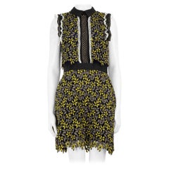 Vestido de encaje floral verde Self-Portrait Talla M