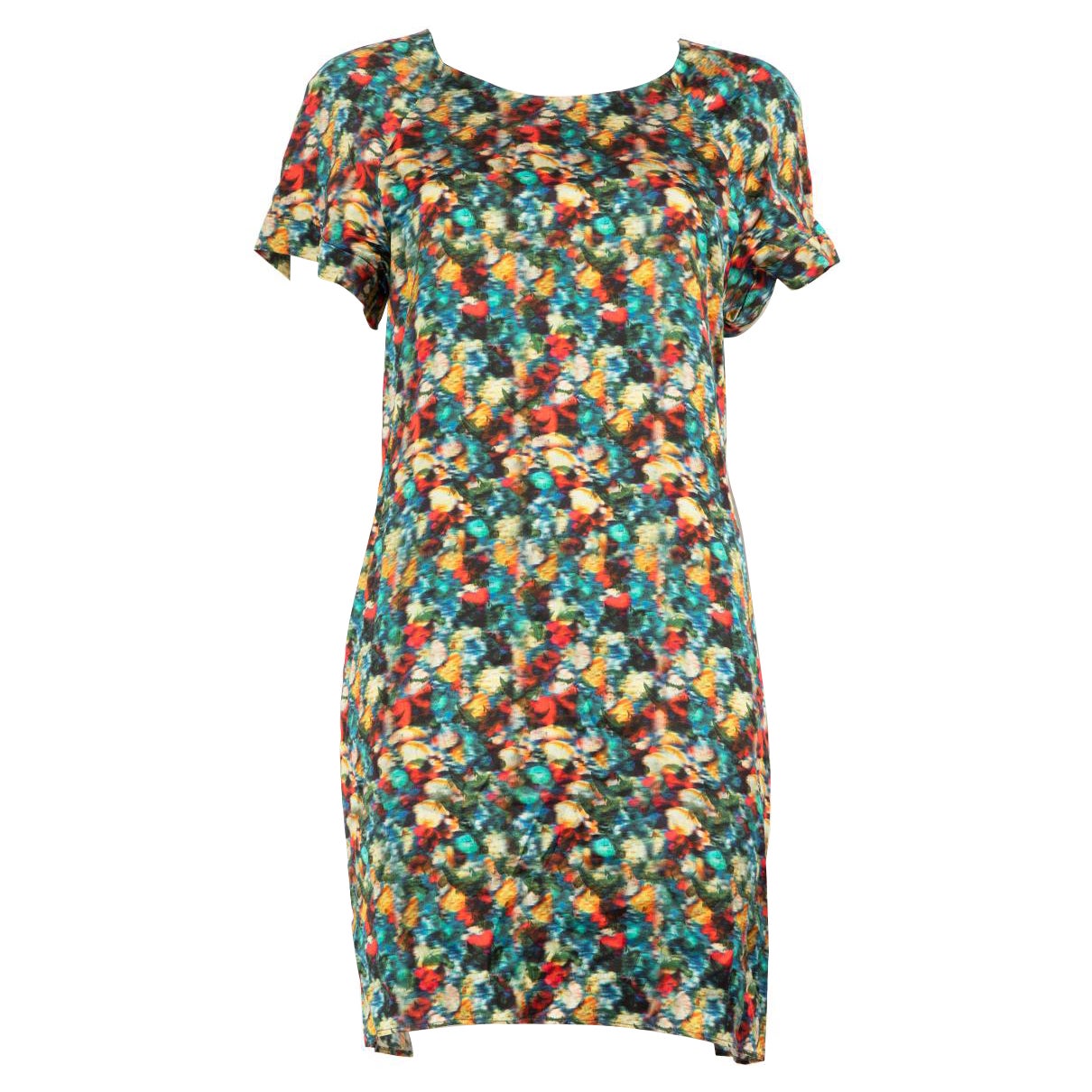 Erdem Abstract Mini Short Sleeve Dress Size M For Sale