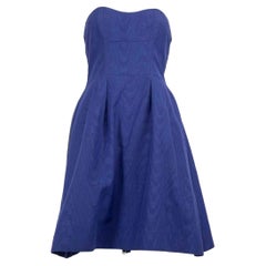 Alexander McQueen MCQ Blue Strapless Mini Dress Size M