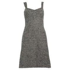 Dolce & Gabbana Grey Wool Tweed Dress Size M