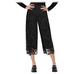 Culottes in pizzo floreale nero Diane von Furstenberg taglia S