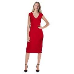 Nookie Red Cut Out Fitted Midi Dress Size S