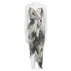 Zimmermann - Vestito midi grigio in seta tie dye taglia S