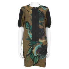 Marni Floral Pattern Short Sleeve Zip Dress Size S