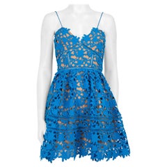 Mini Vestido Floral Azealea Azul Self-Portrait Talla S