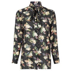 Vilshenko Floral Print Sheer Top Size M