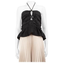Ulla Johnson Top negro sin tirantes y cuello halter Talla XL