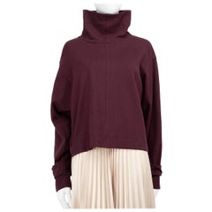 Victoria Beckham Lila Rollkragen-Top Größe M