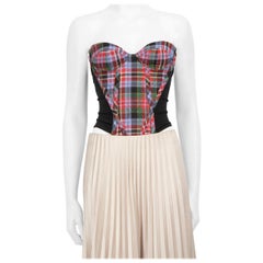 Vivienne Westwood Wool Fargo Tartan Panel Corset Size XS