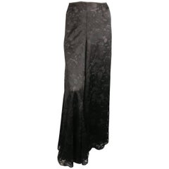 CHANEL Fall 2006 Size 8 Black Viscose / Silk Lace Extreme Wide Leg Dress Pants