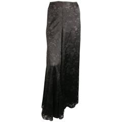 CHANEL Fall 2006 Size 8 Black Viscose / Silk Lace Extreme Wide Leg Dress Pants 10