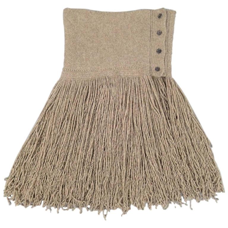 RALPH LAUREN Fall 2015 COLLECTION Taupe Cashmere Fringe Scarf Shawl at 1stDibs