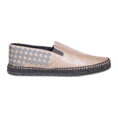 Bottega Veneta Alpargatas de cuero marrón Intrecciato Talla IT 40
