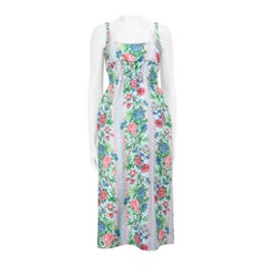 Emilia Wickstead Floral Sleeveless Midi Dress Size S