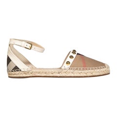 Burberry Studded Nova Check Abbingdon Espadrilles Size IT 37