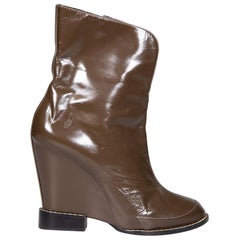 Botines de piel marrón Chloé Talla IT 39