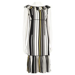 Prada Gestreiftes Midikleid mit Muster Größe S