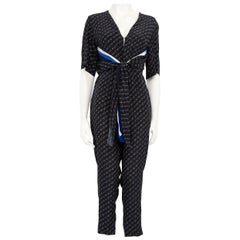 Mono Stella McCartney azul marino con logo estampado en la cintura Talla XXS