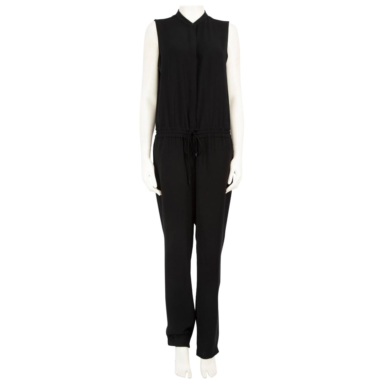 Vince Black Sleeveless Tapered Jumpsuit Size XL