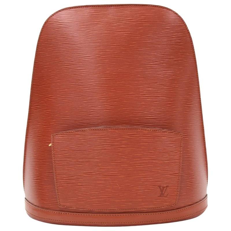 Vintage Louis Vuitton Gobelins Brown Kenyan Fawn Epi Leather Large Backpack Bag