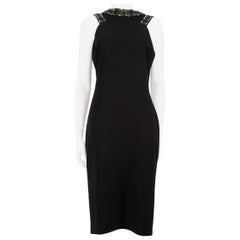 Badgley Mischka Vestido Midi Embellecedor Negro Talla L