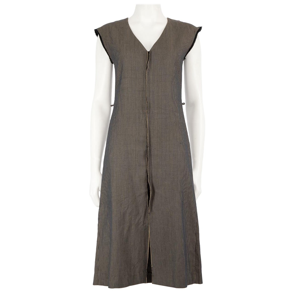 Isabel Marant Grey Striped Sleeveless Dress Size S