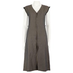 Isabel Marant Grey Striped Sleeveless Dress Size S