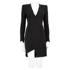 A.L.C., mini-robe noire à manches longues et col en V, taille XS