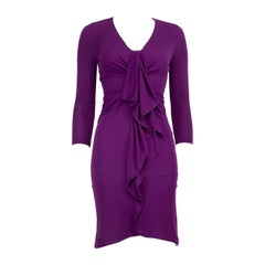 Gucci Purple Ruffle Front Mini Dress Size XXS