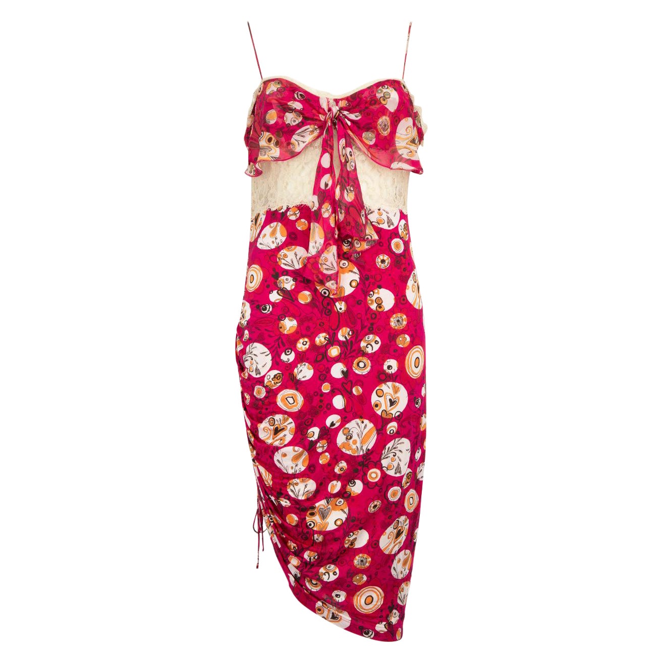 Emanuel Ungaro - Vestito midi a fantasia floreale rosa - taglia XL