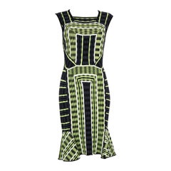 M Missoni Vestito astratto a collo quadrato verde taglia M.