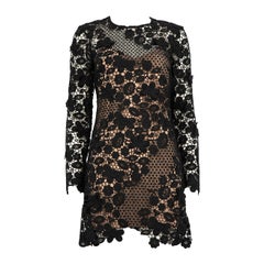 Self-Portrait Mini Robe en dentelle noire avec slip Taille XS