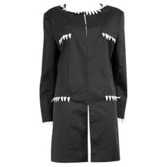 Moschino Black Faux Teeth Embellished Jacket Size XXL