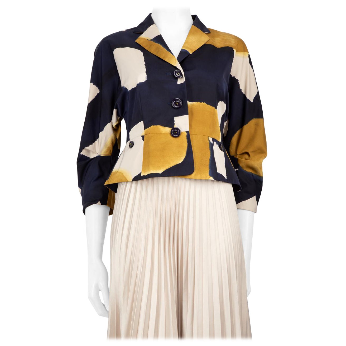 Moschino Abstract Pattern Single Breasted Jacket Size M