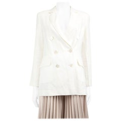 Luisa Spagnoli Blazer de lino blanco Talla S