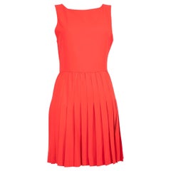 Alice + Olivia Red Pleated Mini Dress Size S