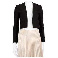 Maje Black Tassel Trim Cropped Blazer Size S