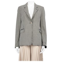 Chaqueta a cuadros de lana negra y blanca Golden Goose Talla XL