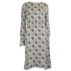 Louis Vuitton Monogram Print Long Sleeve Midi Dress Size XL