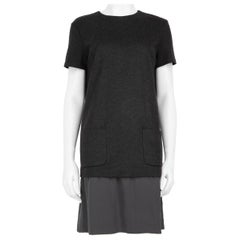 Brunello Cucinelli Vestido de lana gris hasta la rodilla Talla XS