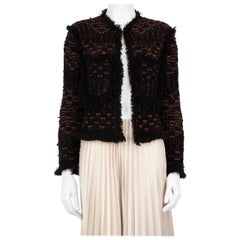 Missoni Black & Orange Fringed Tassel Cardigan Size S