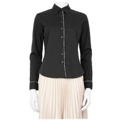 Burberry - Chemise à carreaux Nova noirs boutonnée, taille S