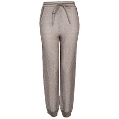 Pantalón cónico de punto de lana metalizado Missoni Talla S