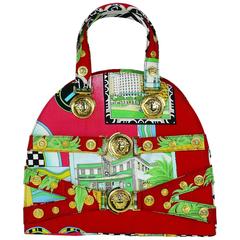 Gianni Versace Couture Vintage 1990 Miami Print Bag