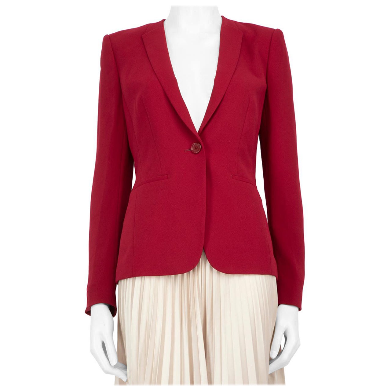 Emporio Armani Exchange - Blazer boutonné bourgogne taille XS en vente