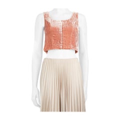 STAUD Top sin mangas de terciopelo rosa Talla XS
