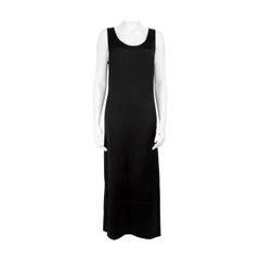 By Malene Birger Black Satin Midi Dress Size L