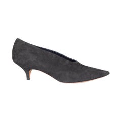Céline - Décolleté con tacco a gattino in pelle scamosciata nera Taglia IT 35,5