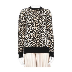 Céline Leopard Print Wool Jumper Size S