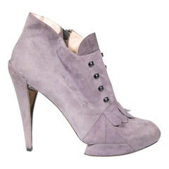 Botines con cremallera de ante morado Nicholas Kirkwood Talla IT 41